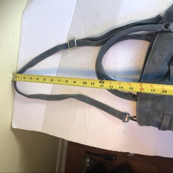 Roots Leather Bucket Tote & Wallet Crossbody Shoulder Bag Buckskin Zip Pockets - Picture 11 of 16